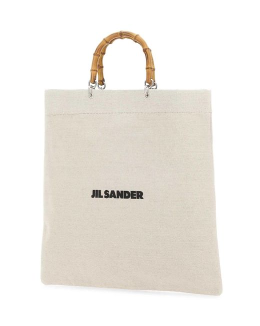 Jil Sander Natural Canvas Tote Bag for men