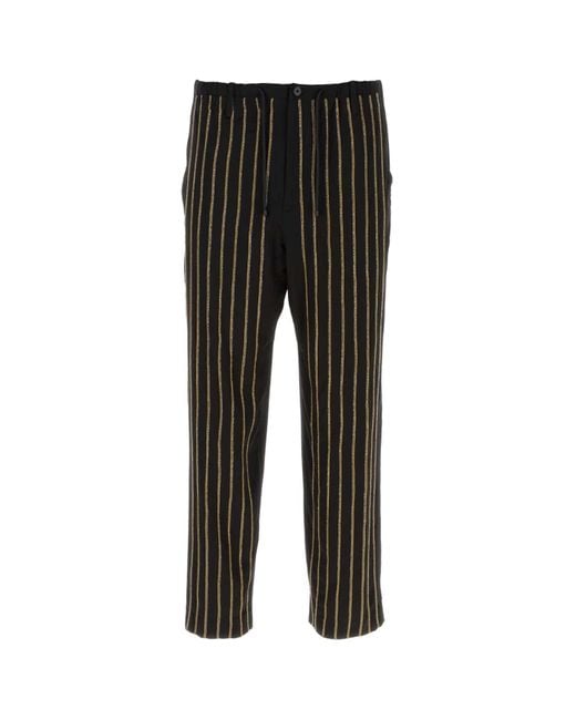 Dries Van Noten Black Viscose Blend Pant for men