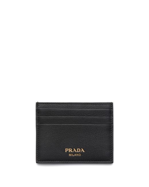 Prada Leren Pasjeshouder in het Black voor heren