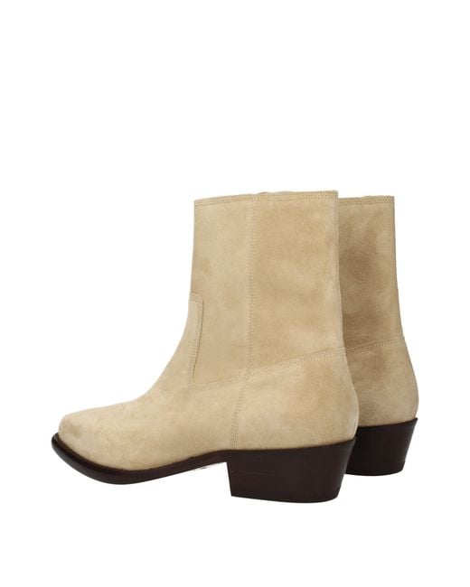 Isabel Marant Wildleder Stiefeletten Mit Mittelhohem Absatz in Natural für Herren
