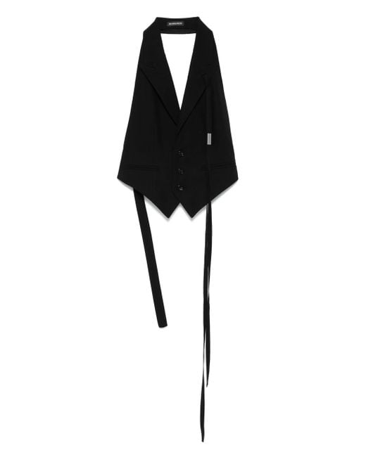 Ann Demeulemeester Black Zipora Weste