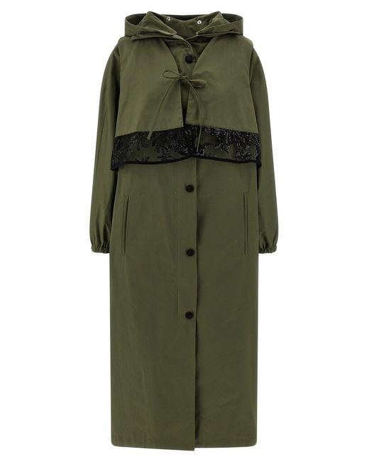 Le twins Green Incisa Coats And Trench Coats