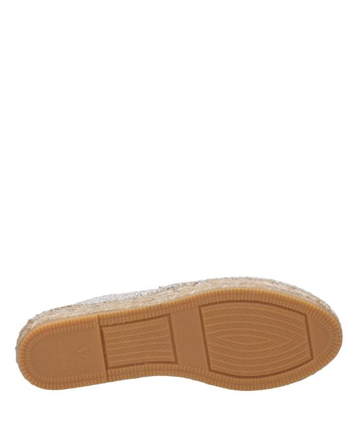Chaussures plates argentées Espadrilles en coloris Gray