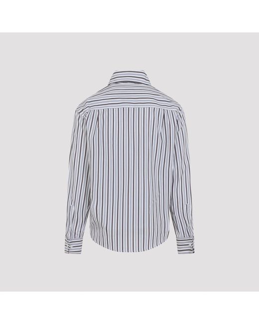 Dries Van Noten Blue Cedon Cotton Shirt for men