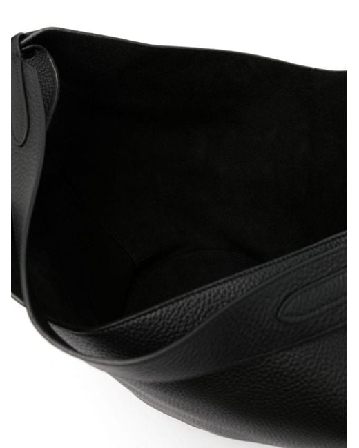 Khaite Black Lotus Medium Leather Shoulder Bag