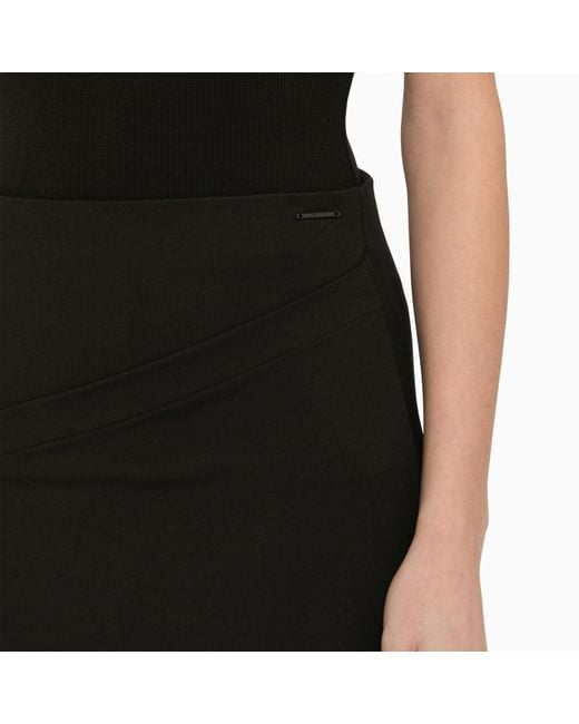 Calvin Klein Black Midi Wrap Skirt
