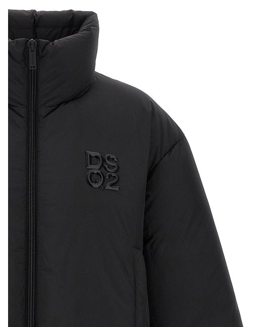 DSquared² Black 'Ball Nylon Puffer' Down Jacket for men