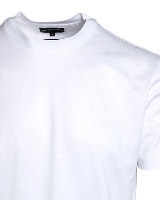 Emporio Armani T Shirt Basic Bianca Con Scollo A V in White für Herren