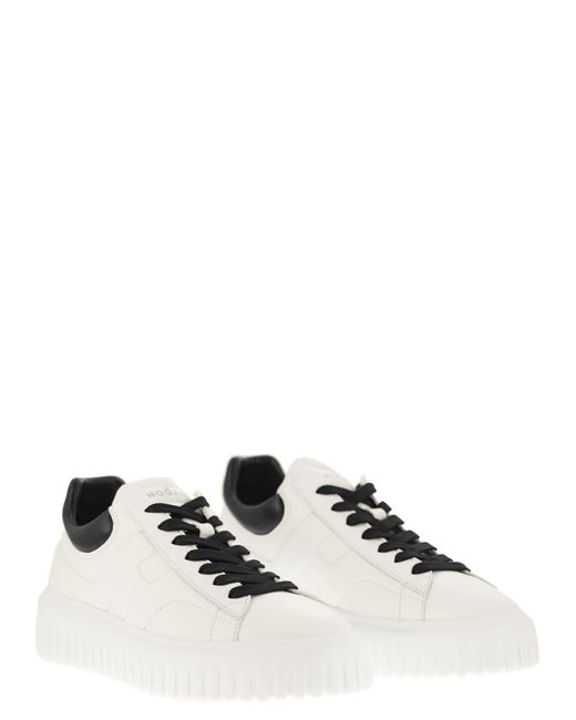 Hogan White H Stripes Sneakers for men