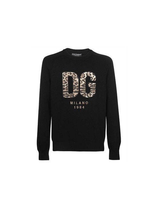 Dolce & Gabbana Wollpullover in Black für Herren