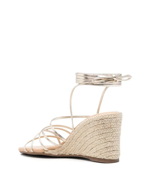 Manebí Natural Lace Up Low Wedge Espadrilles