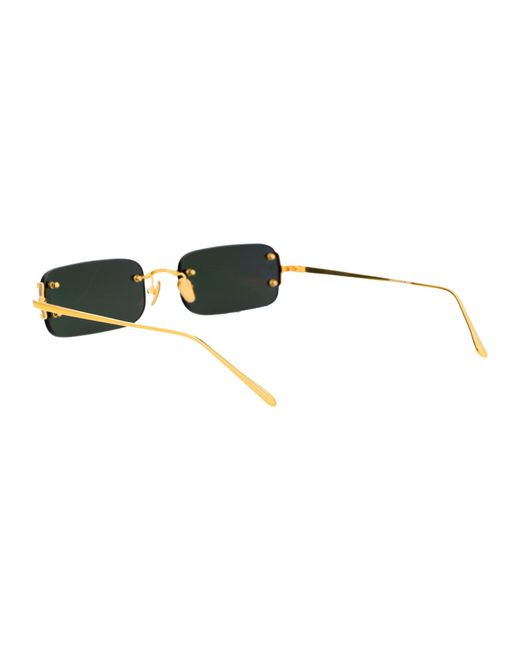 Linda Farrow Green Sunglasses