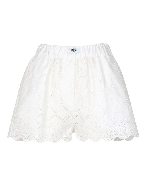 MSGM Korte Broek Wit in het White