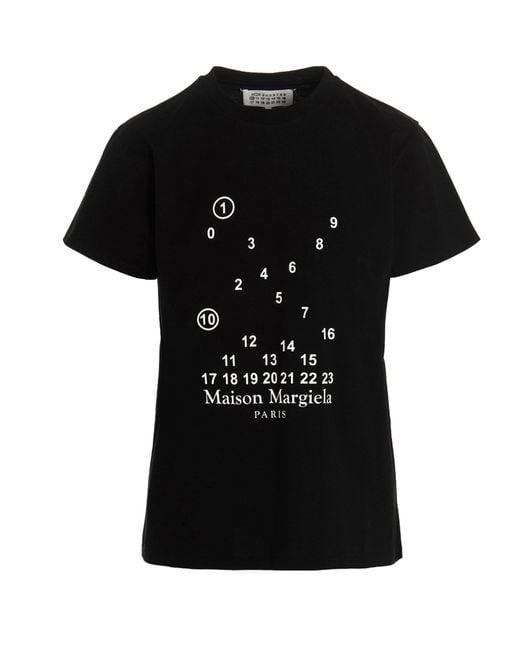 Maison Margiela Black Logo Printed T-Shirt