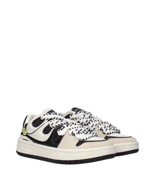 Barrow White Sneakers Skate Leather