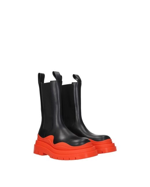 Bottega Veneta Red Stivaletti Donna Pelle Nero/Sunburst for men
