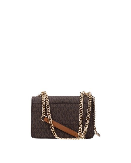 Michael Kors Brown Heather Xs Fabric Shoulder Bag/Acorn