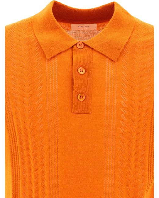 NN07 "thor" Poloshirt in het Orange voor heren