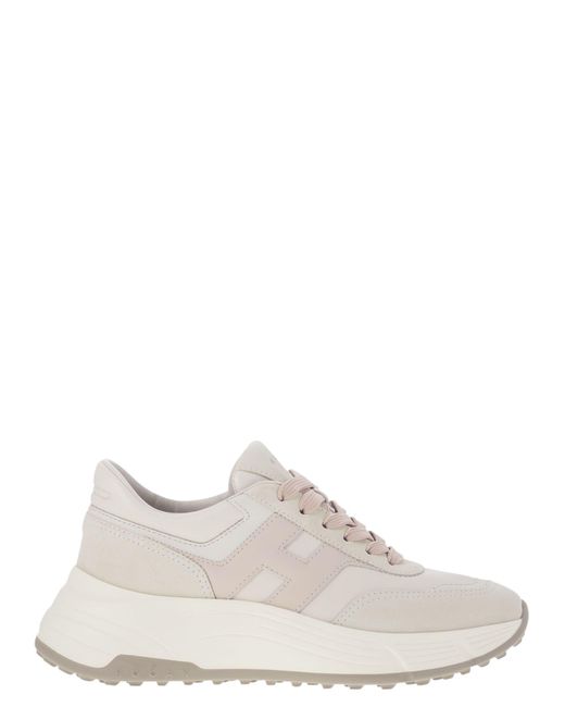 Hogan White Hi fi Trainer mit Seite H