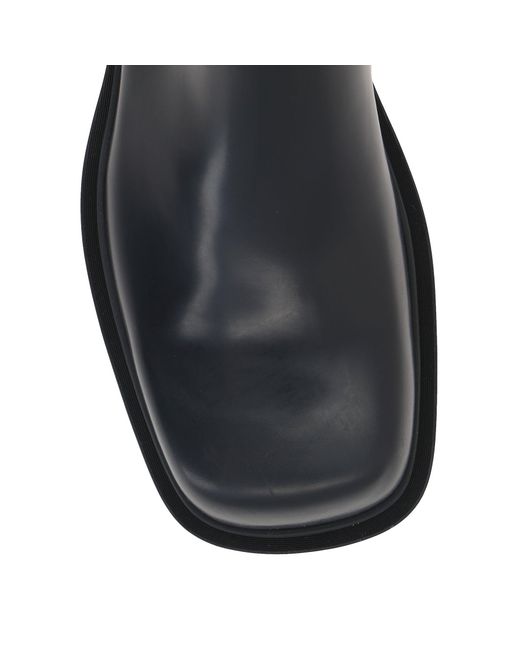 Bottega Veneta Black Leather Ben Ankle Boots for men