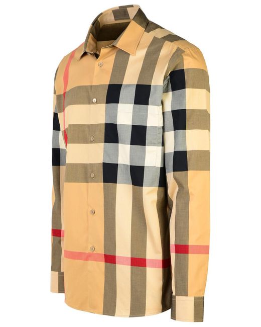 Burberry Natural 'Summerton' Cotton Shirt
