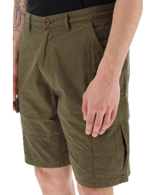Pantalones cortos de carga de Barbour de hombre de color Green