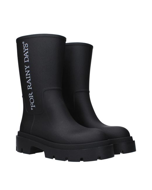 Off-White c/o Virgil Abloh Black Boots Reboot Rainy Rubber
