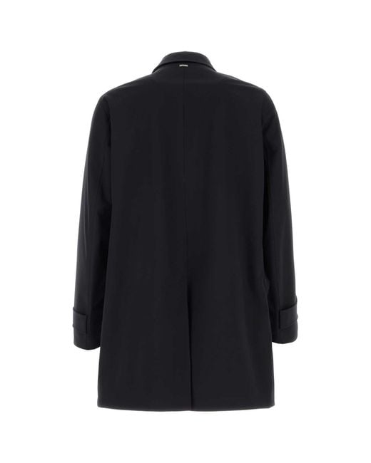 Herno Blue Solid Raincoat