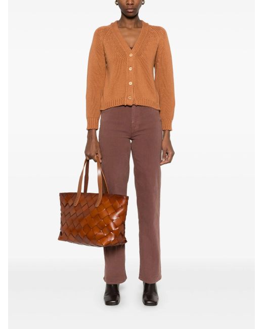 Filson Brown W's 3 Gg Rustic Cotton Cardigan