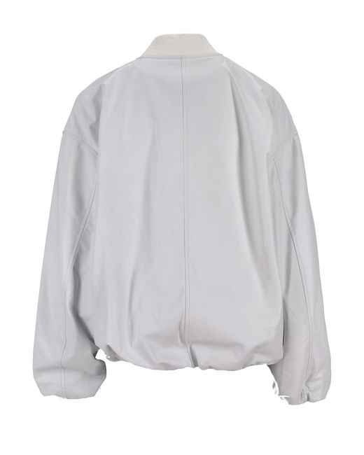LA ROSE Gray Bomber Nappa Bianco