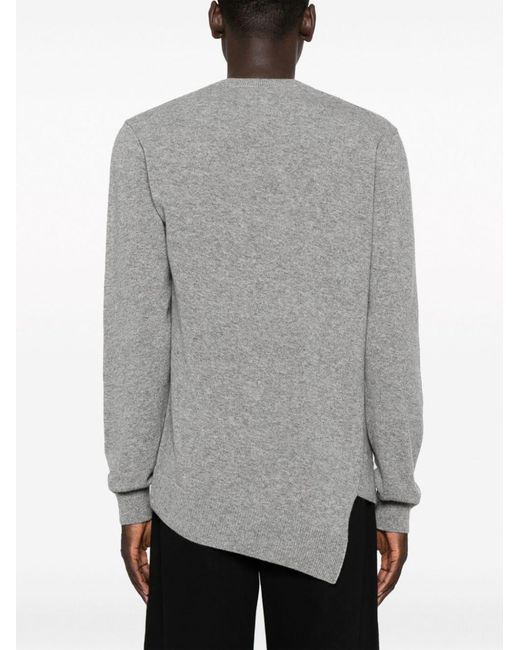 Comme des Garçons Gray Wool Sweater for men