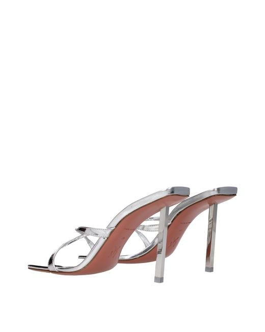 AMINA MUADDI White Adriana Patent Leather Sandals