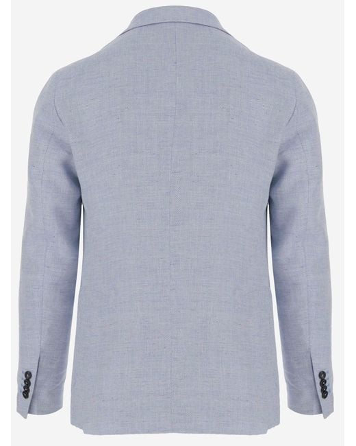 Tagliatore Blue Single Breasted Jacket