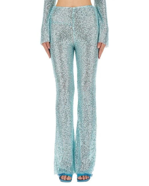 Self-Portrait Blue Beaded Pants