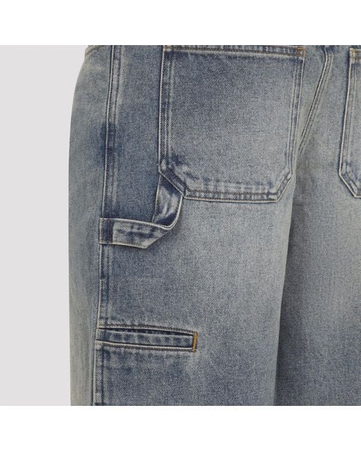Courreges Blue Baggy Hammer Jeans