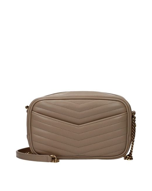 Saint Laurent Brown Lou Donna Crossbody Bag Leather/Dark