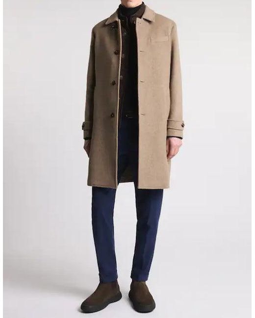 Fay Natural Easy Coat With Hook for men