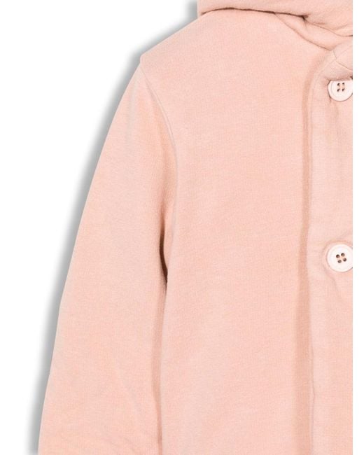 Teddy & Minou Pink Mini Double-Breasted Hooded Slipper