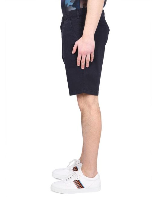 Paul Smith Blue Solid Shorts for men