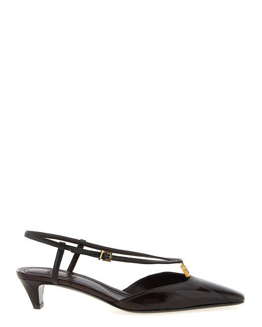 Fendi Black Ffold' Slingback