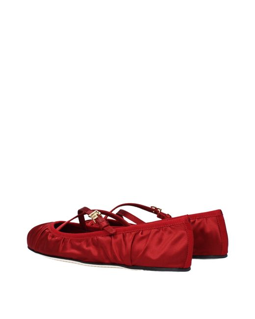 Dolce & Gabbana Red Dolce&Gabbana Ballet Flats Satin/Ruby