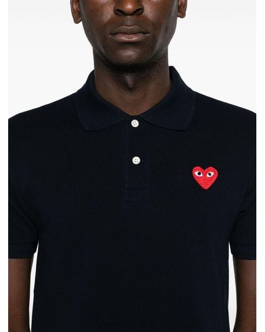 Comme des Garçons Black Comme Des Garcons Logo Cotton Polo Shirt