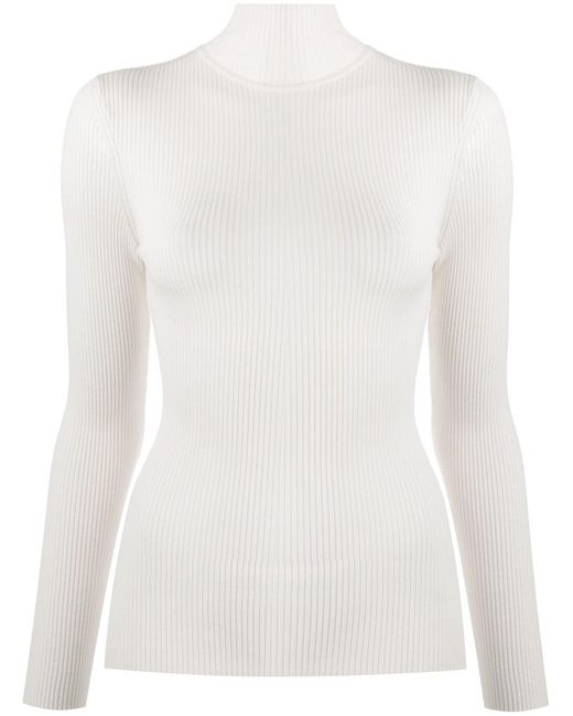 Wolford White Wool Turtle-Neck Sweater