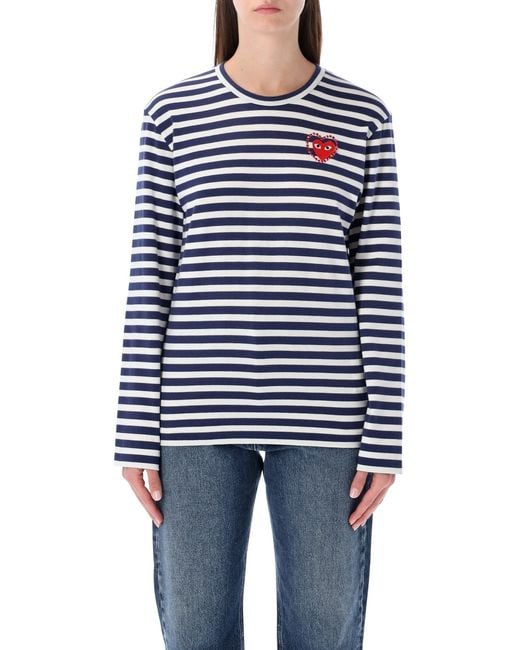 COMME DES GARÇONS PLAY Blue T Shirts And Polos