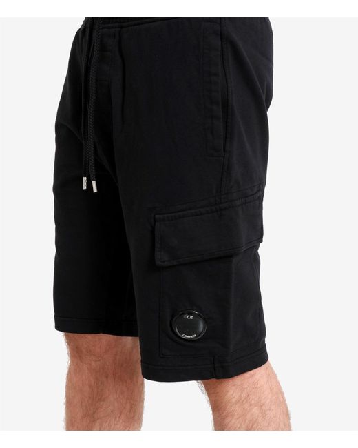 C P Company Black Shorts for men