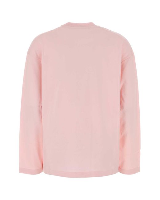 Jil Sander Pink T-Shirt Cn Ls Pnt