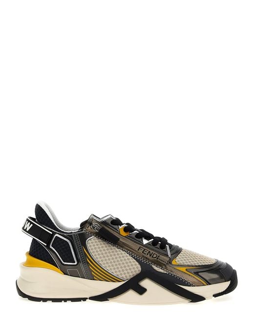 Fendi Black 'Flow' Sneakers for men