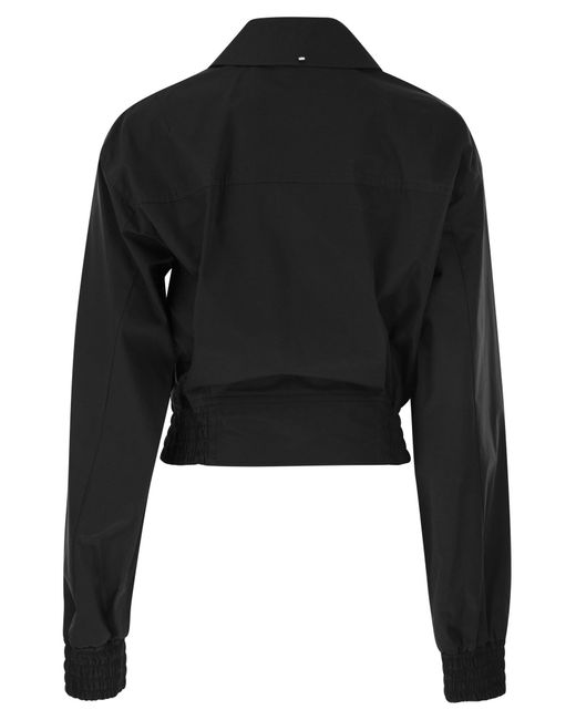 Sportmax Gala Bomber Style Boxy Shirt in het Black