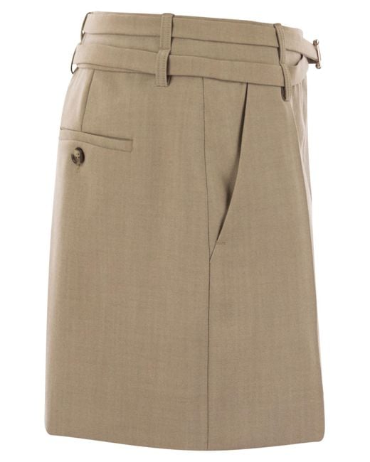 Sportmax Natural Fify Minirock mit Gürtel
