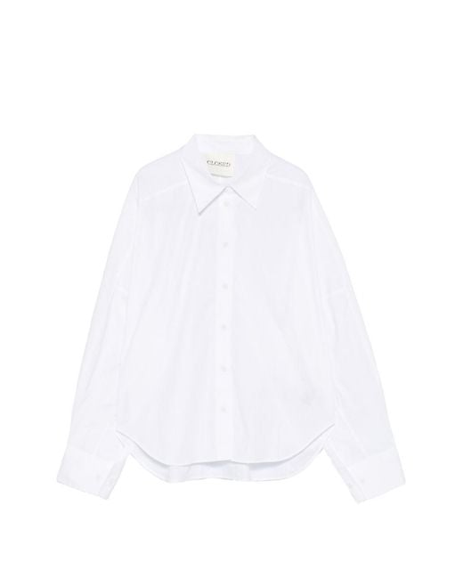 Camisa Con Botones Closed de color White